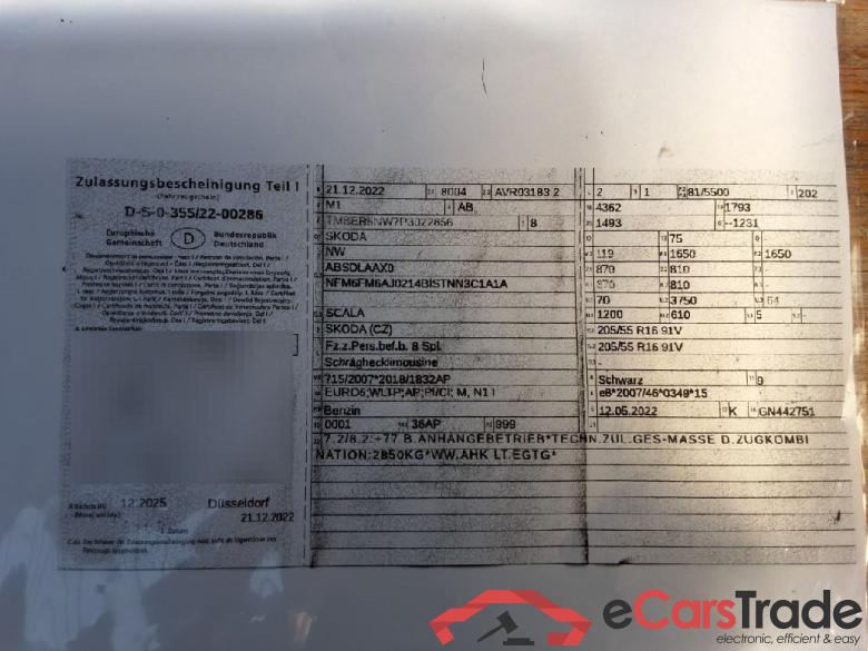 Skoda Scala ´19 Scala Ambition 1.0 TSI 81KW MT6 E6d #1