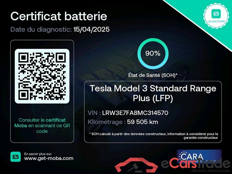 Tesla Autonomie Standard Plus RWD TESLA Model 3 / 2018 / 4P / Berline Autonomie Standard Plus RWD #2