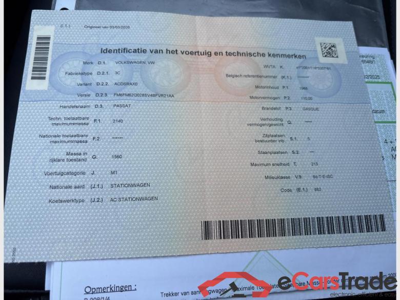 VOLKSWAGEN Passat Variant Passat Variant Elegance 'Business' 2.0 TDI SCR 110 kW (150 ch) 6 vitesses manuel #5