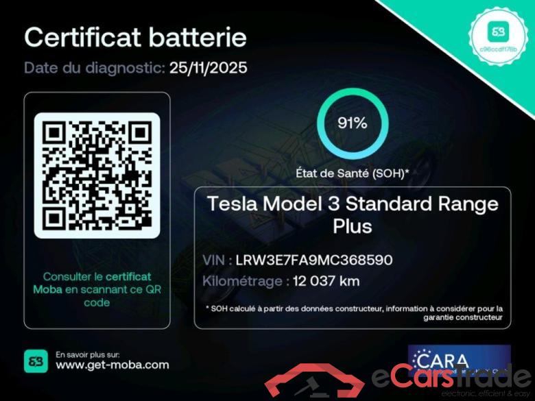 TESLA Model 3 / 2018 / 4P / Berline Autonomie Standard Plus RWD #2