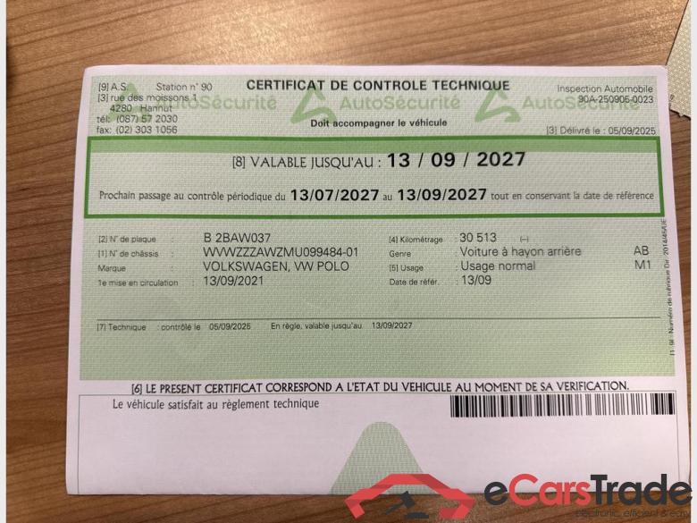 VOLKSWAGEN Polo Polo UNITED 1.0 OPF 70 kW (95 ch) 5 vitesses manuel #4