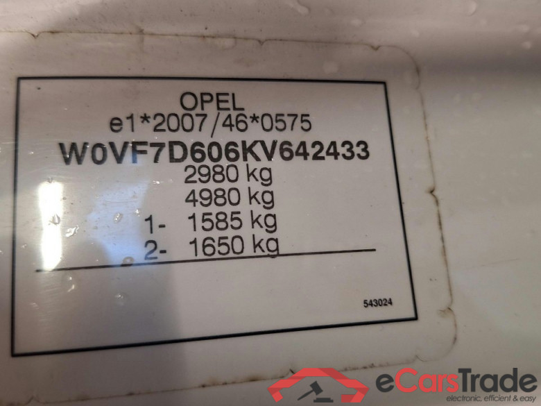 Vivaro B Kasten/Combi Kasten L1H1 2 9t 1.6 turbo 92KW MT6 E6 #5