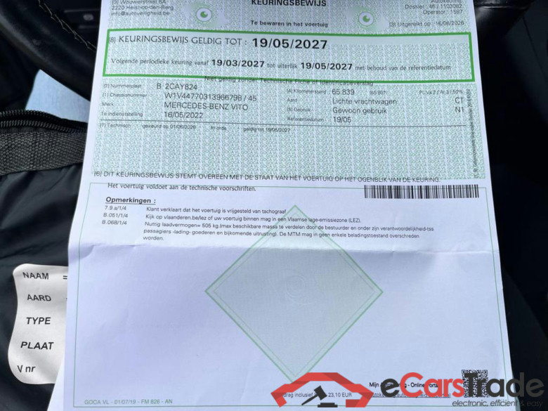 MERCEDES-BENZ Vito 114 Fourgon Mwb Dsl Vito 2.0 BlueTEC A2 Mixto 9G-Tr. (EU6d) #6