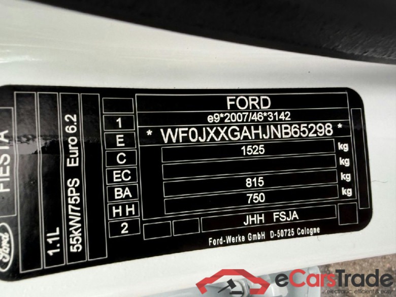 Fiesta Cool & Connect 1.1 55KW MT5 E6d #5